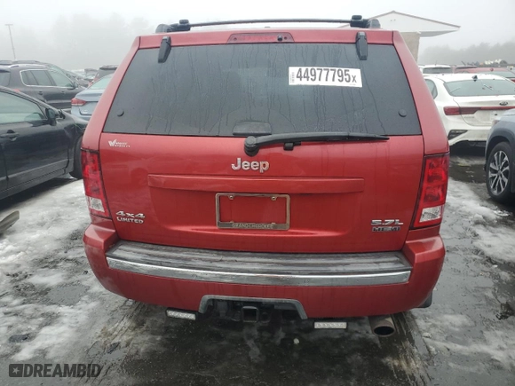 2006 Jeep Grand Cherokee Limited with VIN 1J8HR582X6C290100, listed as a Copart auction lot 44977795 with NaN miles and Clean Title. Bid and sale history available at carsss.com. Image 6.