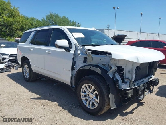 2024 Chevrolet Tahoe LT with VIN 1GNSCNKD2RR242589, listed as a IAAI auction lot 42008136 with 35,204 mi miles. Bid and sale history available at carsss.com. Image 1.