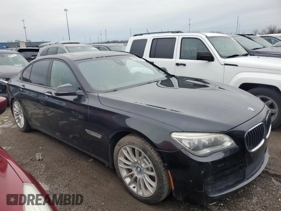2013 BMW 7 Series 750i xDrive с VIN WBAYB6C55DD223914, выставлен на аукционе Copart как лот 81825144 с пробегом 81 818 миль миль и Списание • Salvage title. История ставок и продаж доступна на DreamBid. Изображение 4.