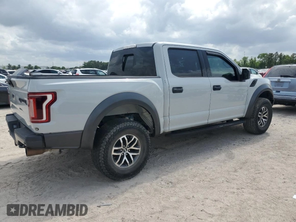 2017 Ford F-150 Raptor with VIN 1FTFW1RG2HFC86389, listed as a Copart auction lot 53883955 with 138,670 mi miles and Salvage Title. Bid and sale history available at carsss.com. Image 3.