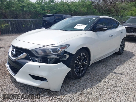 2016 Nissan Maxima 3.5 SV with VIN 1N4AA6APXGC414322, listed as a IAAI auction lot 42061835 with 129,356 mi miles. Bid and sale history available at carsss.com. Image 2.