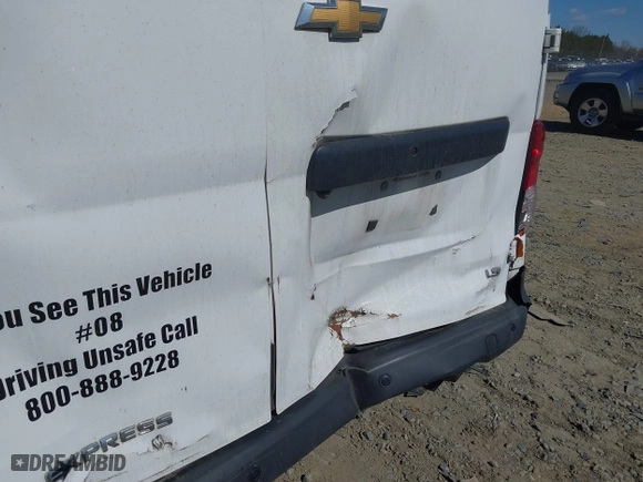 2015 Chevrolet City Express Cargo Van LS with VIN 3N63M0YN0FK729860, listed as a IAAI auction lot 41880736 with 108,447 mi miles. Bid and sale history available at carsss.com. Image 6.