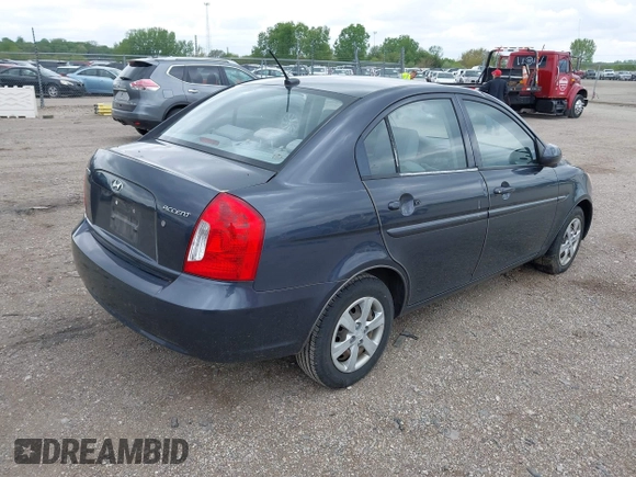 2010 Hyundai Accent GLS with VIN KMHCN4AC5AU464938, listed as a IAAI auction lot 42161461 with 134,296 mi miles. Bid and sale history available at carsss.com. Image 4.