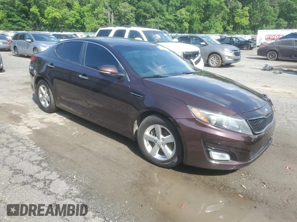 2015 Kia Optima LX with VIN 5XXGM4A72FG440265, listed as a Copart auction lot 55470055 with Not Provided miles and Clean Title. Bid and sale history available at carsss.com. Image 4.