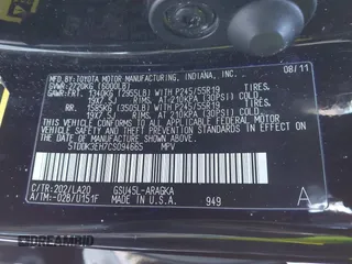 2012 Toyota Highlander Limited with VIN 5TDDK3EH7CS094665, listed as a IAAI auction lot 41580151 with 225,032 mi miles. Bid and sale history available at carsss.com. Image 9.