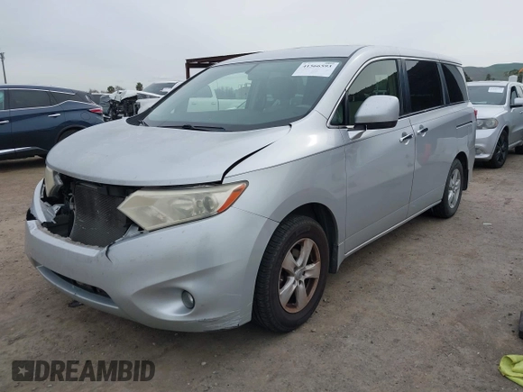 2014 Nissan Quest S with VIN JN8AE2KP5E9104762, listed as a IAAI auction lot 41566593 with 132,043 mi miles and . Bid and sale history available at DreamBid. Image 2.