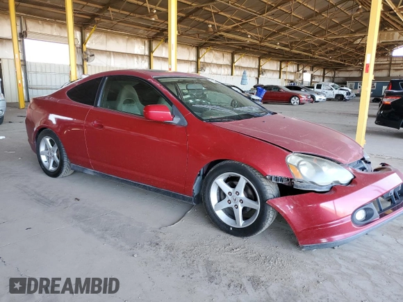 2002 Acura RSX Manual with VIN JH4DC53852C040081, listed as a Copart auction lot 61166654 with 334,675 mi miles and Salvage Title. Bid and sale history available at carsss.com. Image 4.