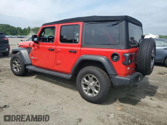 2020 Jeep Wrangler Unlimited Sport Altitude with VIN 1C4HJXDG2LW206079, listed as a Copart auction lot 59040695 with 77,917 mi miles and Salvage title. Bid and sale history available at DreamBid. Image 2.