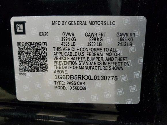 2020 Cadillac CT4 Premium Luxury z VIN 1G6DB5RKXL0130775, wystawiony jako Copart lot #44819285 z przebiegiem 58 338 mil mil oraz Szkoda całkowita • Salvage title. Historia ofert i sprzedaży dostępna na DreamBid. Obrazek 12.