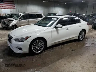 2018 Infiniti Q50 3.0t LUXE with VIN JN1EV7AR9JM441278, listed as a Copart auction lot 51617885 with 109,141 mi miles and Non Repairable. Bid and sale history available at carsss.com. Image 1.