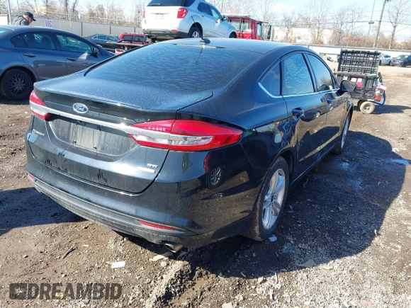 2018 Ford Fusion SE with VIN 3FA6P0HD8JR201925, listed as a IAAI auction lot 41828166 with 144,385 mi miles. Bid and sale history available at carsss.com. Image 4.