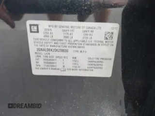 2013 Chevrolet Equinox LT with VIN 2GNALDEK2D6238630, listed as a IAAI auction lot 42218773 with 163,387 mi miles and . Bid and sale history available at DreamBid. Image 9.