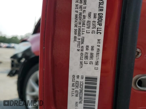 2013 Dodge Dart SXT с VIN 1C3CDFBA6DD306746, выставлен на аукционе Copart как лот 58741405 с пробегом 169 180 миль миль и Списание • Salvage title. История ставок и продаж доступна на DreamBid. Изображение 12.