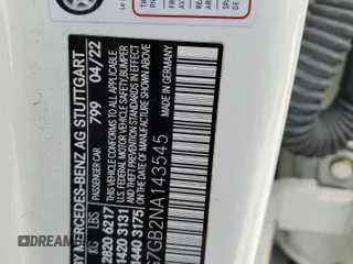 2022 Mercedes-Benz S 580 z VIN W1K6G7GB2NA143545, wystawiony jako Copart lot #57256335 z przebiegiem 33 205 mil mil oraz Szkoda całkowita • Salvage title. Historia ofert i sprzedaży dostępna na DreamBid. Obrazek 12.