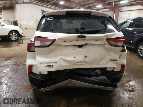 2020 Ford Escape Titanium Hybrid с VIN 1FMCU9DZXLUC27803, выставлен на аукционе Copart как лот 43334755 с пробегом 135 001 миль миль и На запчасти • Non repairable. История ставок и продаж доступна на DreamBid. Изображение 6.