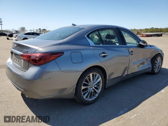2019 Infiniti Q50 3.0t LUXE with VIN JN1EV7AR7KM552400, listed as a Copart auction lot 53535945 with 24,749 mi miles and Salvage Title. Bid and sale history available at carsss.com. Image 3.