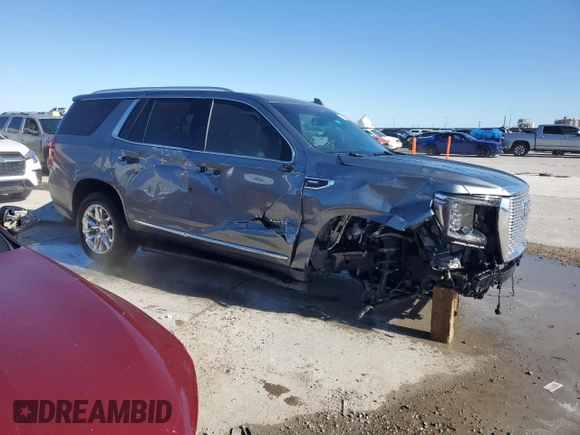 2022 GMC Yukon SLT with VIN 1GKS1BKD7NR330453, listed as a Copart auction lot 81585554 with 34,811 mi miles and Salvage Title. Bid and sale history available at carsss.com. Image 4.