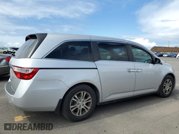 2012 Honda Odyssey EX-L with VIN 5FNRL5H62CB117251, listed as a Copart auction lot 44238135 with 74,295 mi miles and Salvage Title. Bid and sale history available at carsss.com. Image 3.