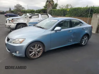 2006 Lexus IS 250 Manual with VIN JTHBK262862020029, listed as a Copart auction lot 52809295 with 72,654 mi miles and Salvage Title. Bid and sale history available at carsss.com. Image 1.