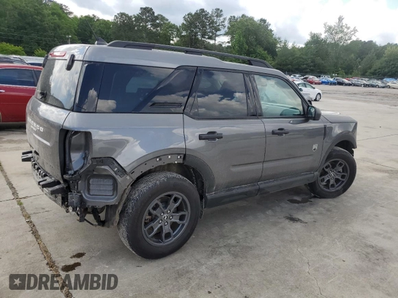 2023 Ford Bronco Sport Big Bend with VIN 3FMCR9B64PRD70589, listed as a Copart auction lot 56400825 with 24,993 mi miles and Salvage title. Bid and sale history available at DreamBid. Image 3.
