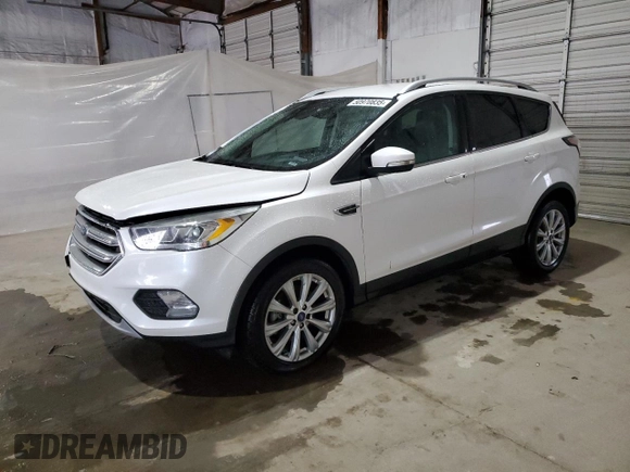 2017 Ford Escape Titanium with VIN 1FMCU0J96HUB31397, listed as a Copart auction lot 50970835 with 127,598 mi miles and Salvage Title. Bid and sale history available at carsss.com. Image 1.