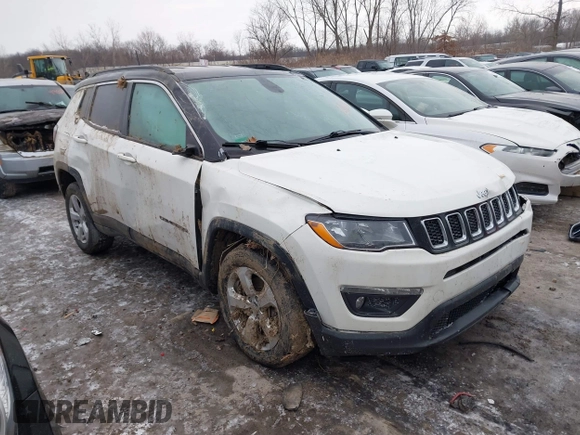 2018 Jeep Compass Altitude with VIN 3C4NJDBB3JT307076, listed as a IAAI auction lot 41387169 with 75,106 mi miles and . Bid and sale history available at carsss.com. Image 1.