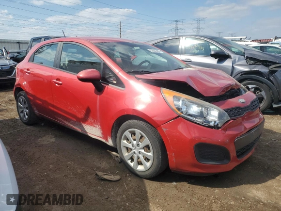 2013 Kia Rio LX with VIN KNADM5A36D6235563, listed as a Copart auction lot 52642405 with 126,034 mi miles and Salvage Title. Bid and sale history available at DreamBid. Image 4.