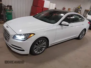 2015 Hyundai Genesis 3.8L with VIN KMHGN4JE5FU090728, listed as a IAAI auction lot 42031915 with 156,755 mi miles. Bid and sale history available at carsss.com. Image 2.