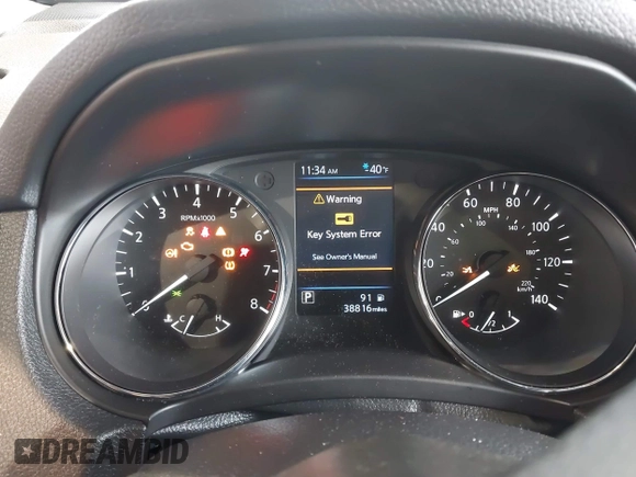 2020 Nissan Rogue S with VIN 5N1AT2MV2LC726485, listed as a IAAI auction lot 42014175 with 38,816 mi miles and . Bid and sale history available at DreamBid. Image 7.