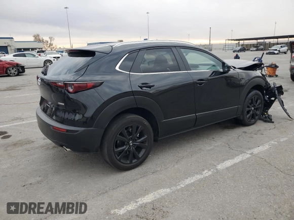 2025 Mazda CX-30 S Select Sport with VIN 3MVDMBBM7SM768607, listed as a Copart auction lot 41609905 with 1,543 mi miles and Salvage Title. Bid and sale history available at DreamBid. Image 3.