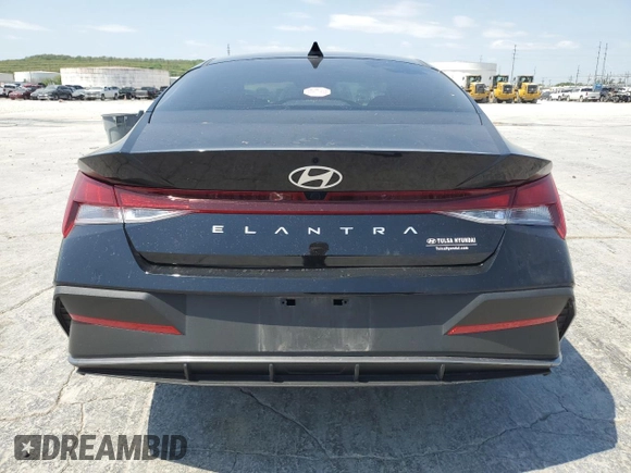 2024 Hyundai Elantra SEL with VIN KMHLM4DG3RU813060, listed as a Copart auction lot 53452295 with 5,625 mi miles and Salvage title. Bid and sale history available at DreamBid. Image 6.