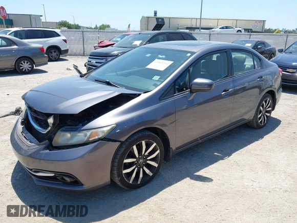 2015 Honda Civic EX-L with VIN 2HGFB2F9XFH518001, listed as a IAAI auction lot 42065254 with 110,202 mi miles and . Bid and sale history available at DreamBid. Image 2.