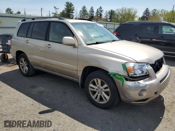 2007 Toyota Highlander Hybrid w/3rd Row with VIN JTEEW21A570041737, listed as a Copart auction lot 54431035 with 253,380 mi miles and Clean Title. Bid and sale history available at carsss.com. Image 4.