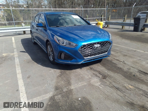 2018 Hyundai Sonata Sport with VIN 5NPE34AF4JH701183, listed as a IAAI auction lot 41901813 with 99,132 mi miles and . Bid and sale history available at carsss.com. Image 1.