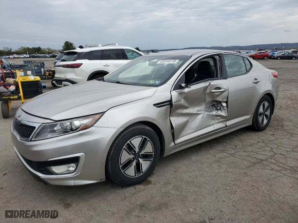 2013 Kia Optima Hybrid EX with VIN KNAGM4ADXD5049854, listed as a Copart auction lot 53319175 with 115,240 mi miles and Salvage Title. Bid and sale history available at carsss.com. Image 1.