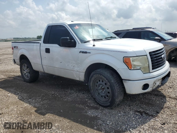 2014 Ford F-150 XL with VIN 1FTMF1CM5EKF53369, listed as a Copart auction lot 54539695 with 199,166 mi miles and Salvage title. Bid and sale history available at DreamBid. Image 4.