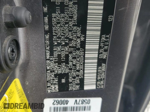 2013 Toyota Sienna XLE with VIN 5TDDK3DC4DS049917, listed as a Copart auction lot 49036775 with 283,608 mi miles and Clean Title. Bid and sale history available at DreamBid. Image 13.