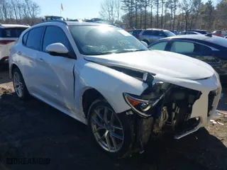 2020 Alfa Romeo Stelvio Ti with VIN ZASPAKBNXL7C91738, listed as a IAAI auction lot 41615757 with 1 mi miles. Bid and sale history available at carsss.com. Image 1.