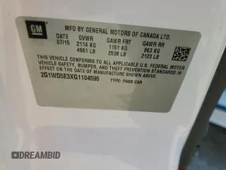 2016 Chevrolet Impala Limited Police Police with VIN 2G1WD5E3XG1104596, listed as a Copart auction lot 71199694 with 55,317 mi miles and Salvage Title. Bid and sale history available at carsss.com. Image 14.