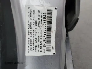 2002 Honda CR-V EX with VIN JHLRD78822C055049, listed as a Copart auction lot 54575515 with 123,664 mi miles and Salvage Title. Bid and sale history available at carsss.com. Image 13.