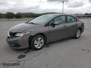 2013 Honda Civic Sdn LX with VIN 19XFB2F5XDE092590, listed as a Copart auction lot 51977365 with 64,510 mi miles and Salvage Title. Bid and sale history available at carsss.com. Image 1.
