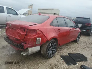 2020 Toyota Corolla XSE with VIN JTDT4RCE5LJ037959, listed as a Copart auction lot 80001954 with 84,643 mi miles and Salvage Title. Bid and sale history available at carsss.com. Image 3.