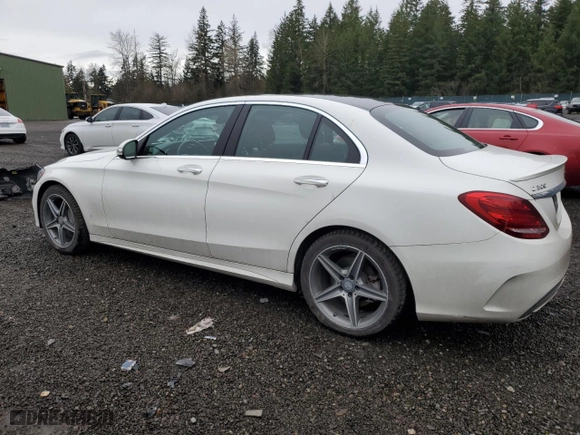 2015 Mercedes-Benz C-Class C 300 Luxury with VIN 55SWF4KB3FU069286, listed as a Copart auction lot 48728135 with 106,355 mi miles and Salvage Title. Bid and sale history available at carsss.com. Image 2.