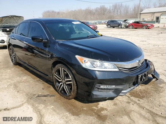 2017 Honda Accord Sedan Sport with VIN 1HGCR2F57HA169408, listed as a Copart auction lot 47682515 with 126,876 mi miles and Salvage Title. Bid and sale history available at carsss.com. Image 4.