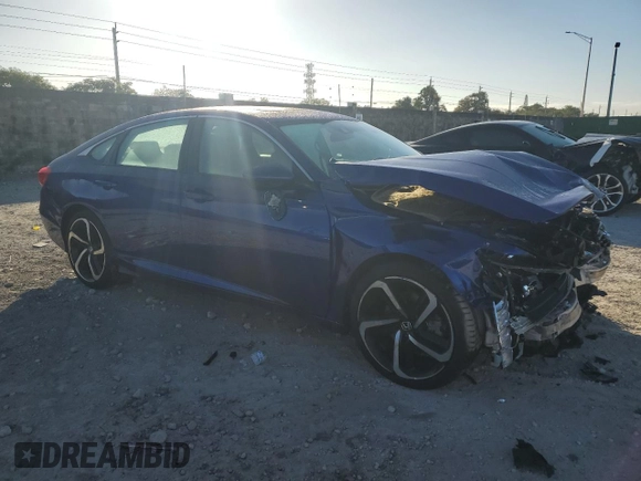 2019 Honda Accord Sport with VIN 1HGCV2F30KA011946, listed as a Copart auction lot 88006805 with 52,184 mi miles and Salvage title. Bid and sale history available at DreamBid. Image 4.
