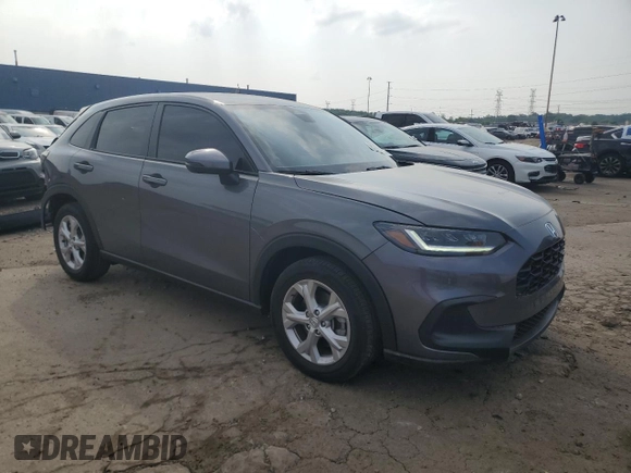 2023 Honda HR-V LX with VIN 3CZRZ2H34PM724332, listed as a Copart auction lot 59351165 with 20,700 mi miles and Salvage title. Bid and sale history available at DreamBid. Image 4.