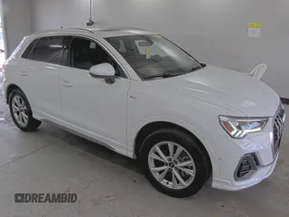 2023 Audi Q3 S line Premium with VIN WA1DECF38P1107608, listed as a IAAI auction lot 42731409 with 45,002 mi miles and . Bid and sale history available at DreamBid. Image 22.
