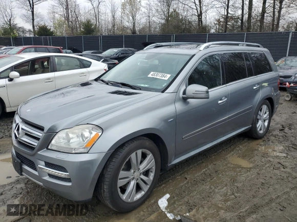 2012 Mercedes-Benz GL-Class GL 350 BlueTEC with VIN 4JGBF2FE7CA800830, listed as a Copart auction lot 48307384 with 92,173 mi miles and Salvage Title. Bid and sale history available at carsss.com. Image 1.