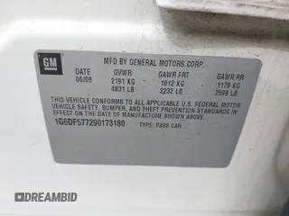 2009 Cadillac CTS RWD with VIN 1G6DF577290173180, listed as a IAAI auction lot 42376810 with 135,111 mi miles and . Bid and sale history available at DreamBid. Image 9.