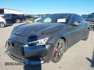 2022 Infiniti Q60 Red Sport 400 with VIN JN1FV7LL2NM680688, listed as a IAAI auction lot 41263397 with 14,001 mi miles and . Bid and sale history available at DreamBid. Image 2.